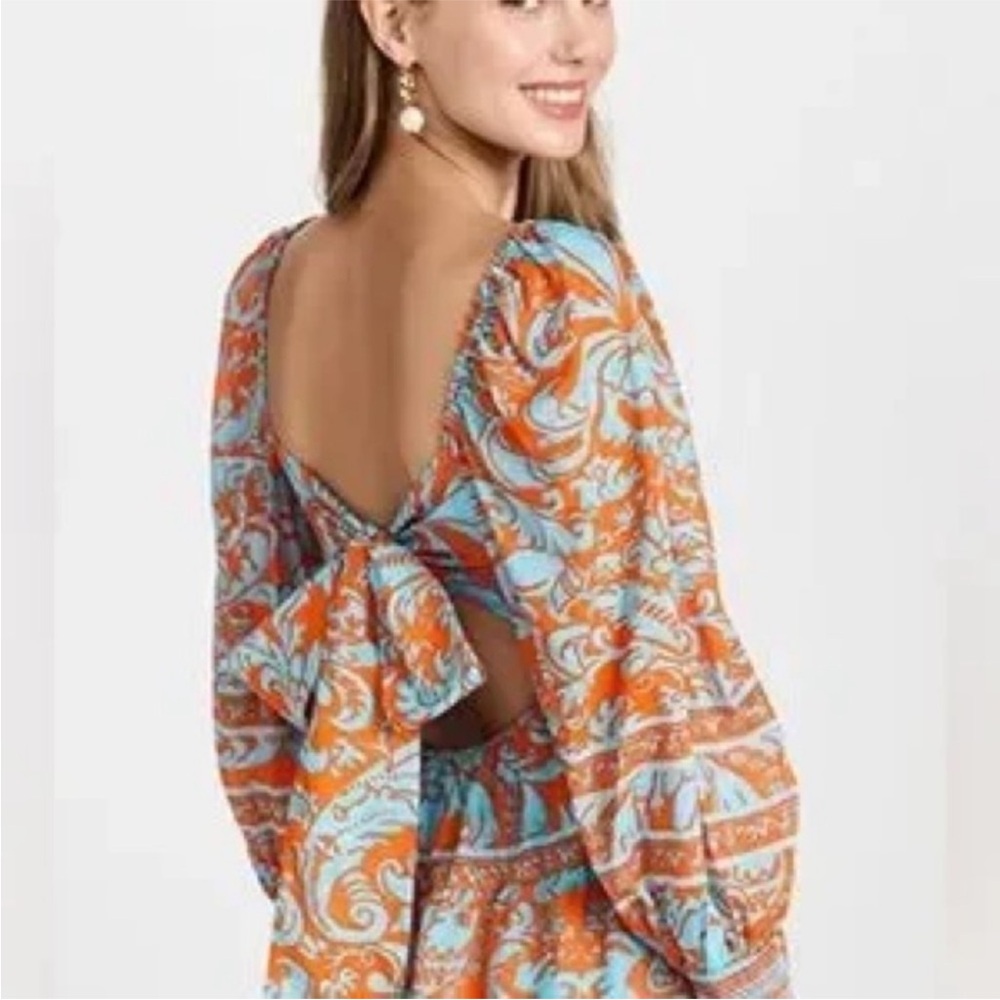 Alice + Olivia Forever Yours Sienna Rosen Tiered Babydoll Dress - Picture 3 of 7